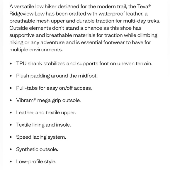 Teva Ridgeview size 8.5 low hiking shoes - Picture 11 of 11